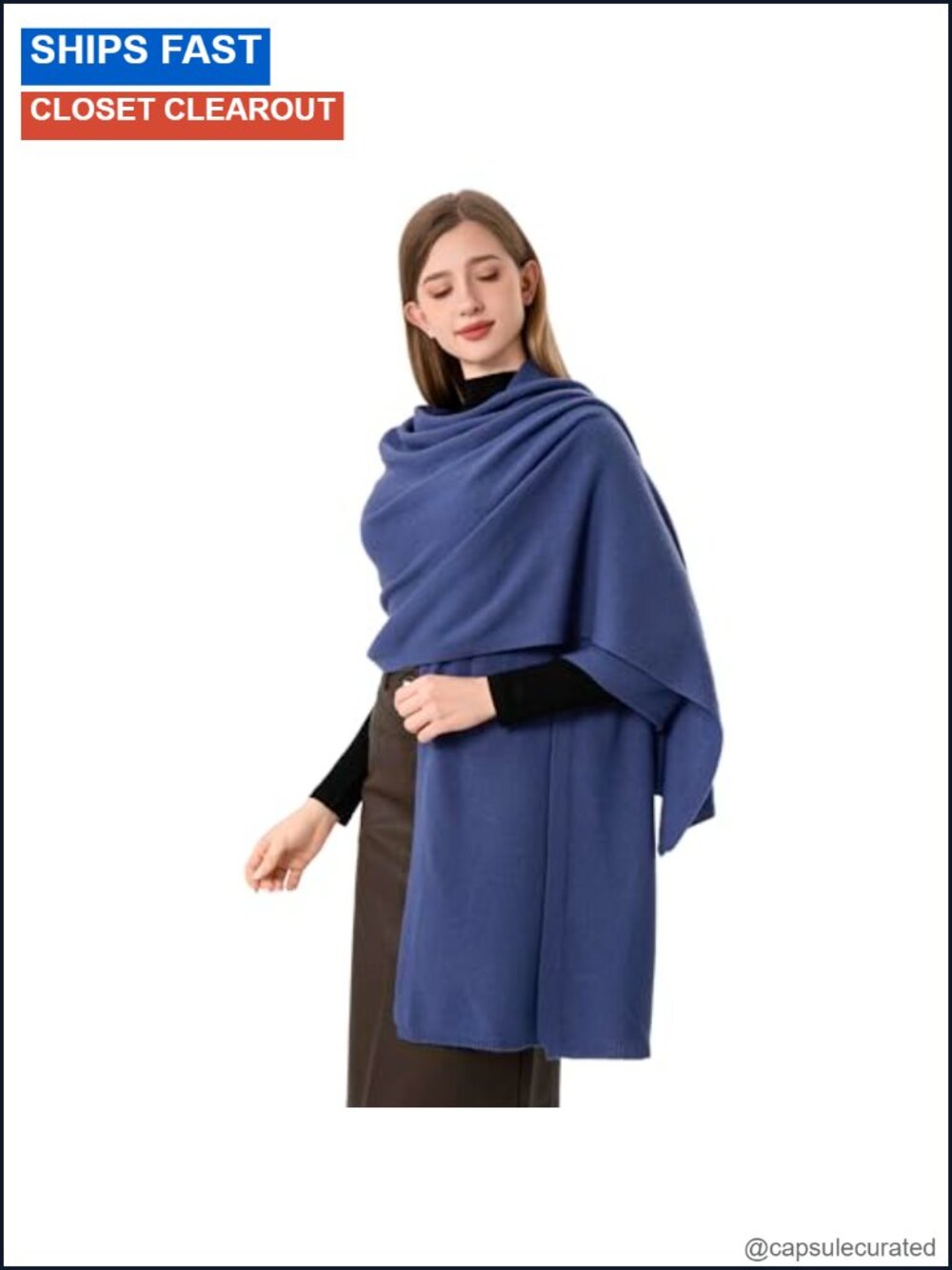 Cashmere Wrap Shawl Women Knitted Scarf Stole XL Pashmina Airplane Blanket